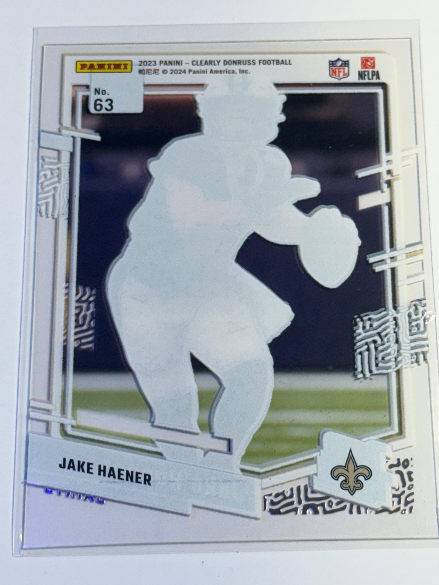 2023 PANINI | CLEARLY DONRUSS FOOTBALL | Jake Haener No.63 | Saints | Rated Rook