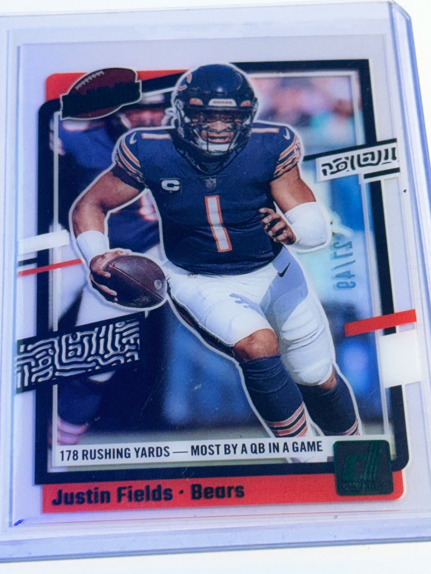 2023 PANINI | CLEARLY DONRUSS FOOTBALL | Justin Fields No.1 | Bears | 27/49