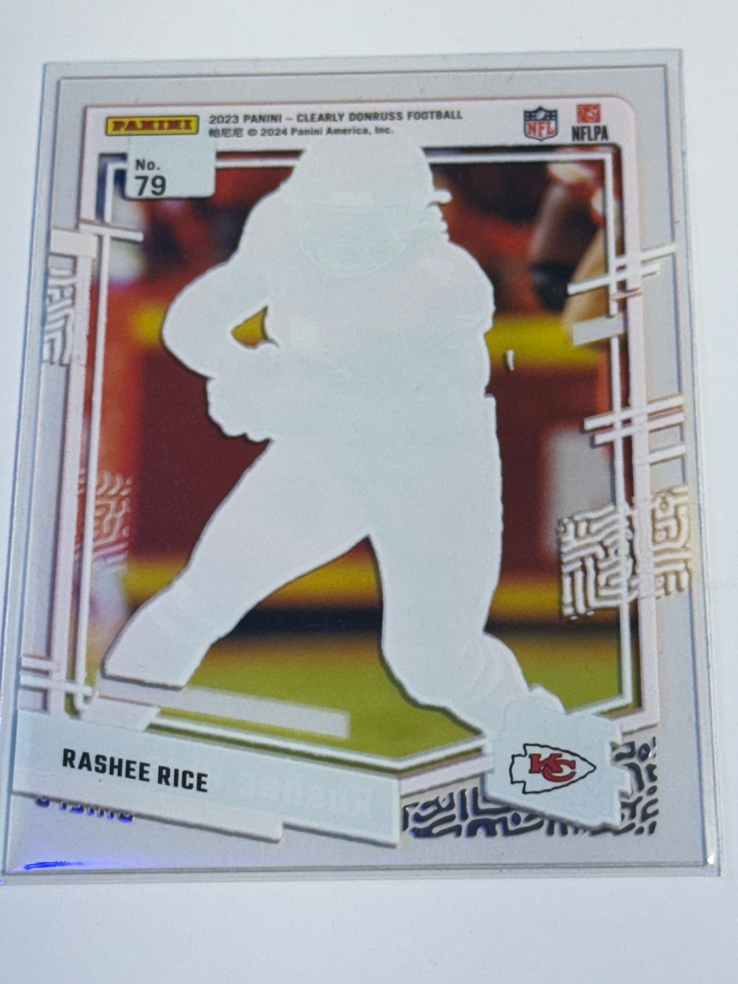 2023 PANINI | CLEARLY DONRUSS FB | Rashee Rice No.79 | Chiefs | RR