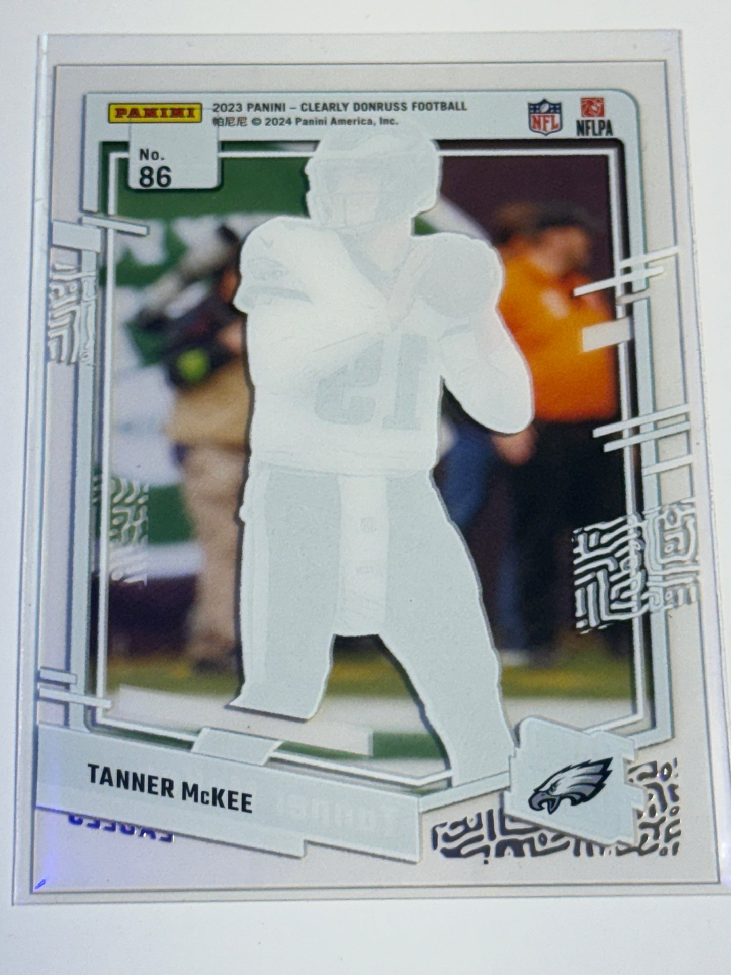 2023 PANINI | CLEARLY DONRUSS FOOTBALL | Tanner McKee No. 86 | Eagles