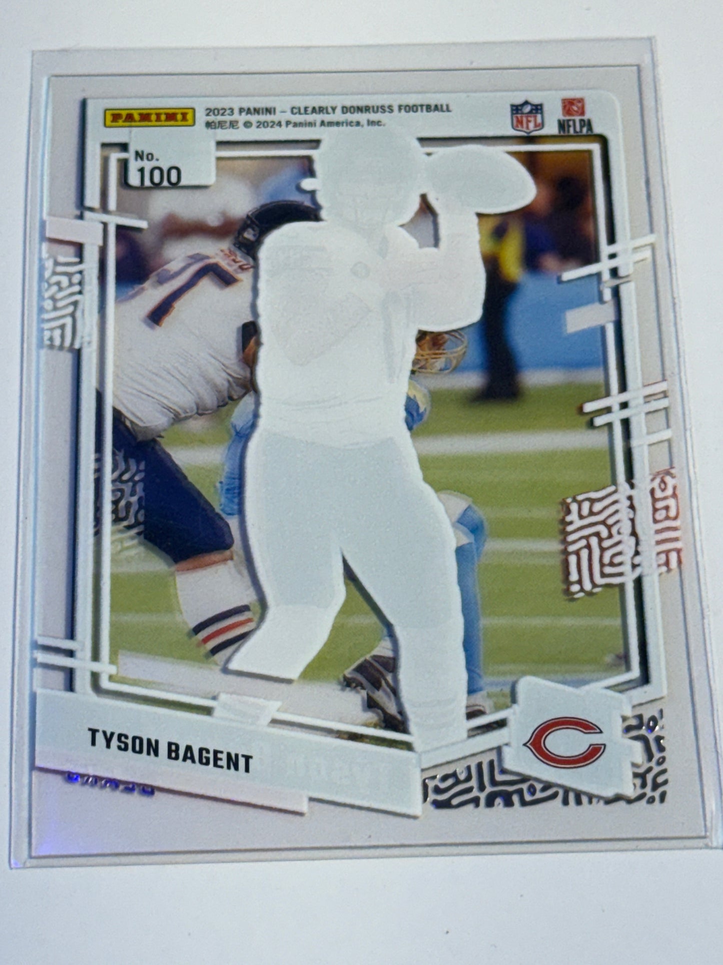 2023 PANINI | CLEARLY DONRUSS FOOTBALL | Tyson Bagent No.100 | Bears