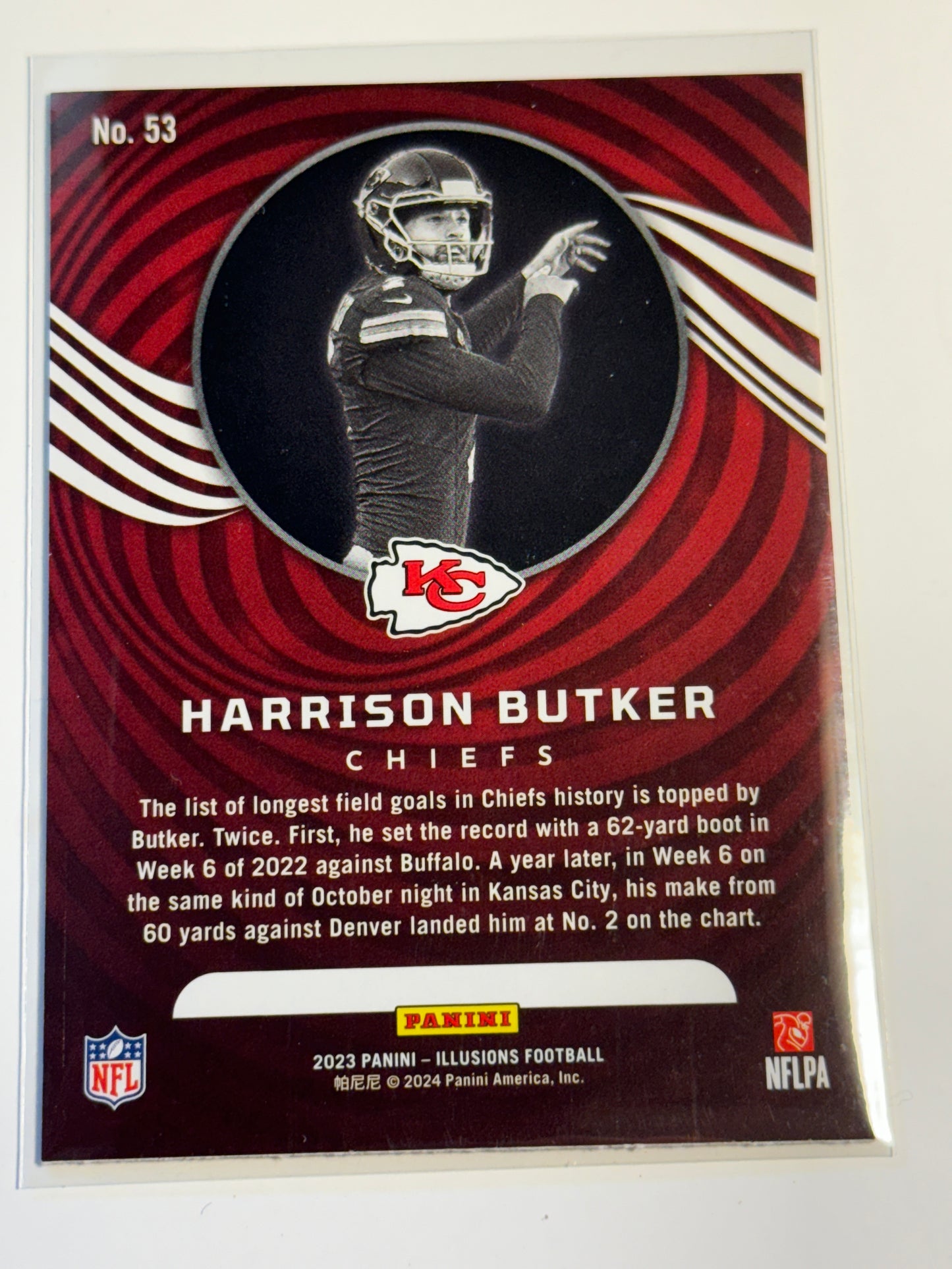 2023 PANINI | ILLUSIONS | Harrison Butker No.53 | Chiefs