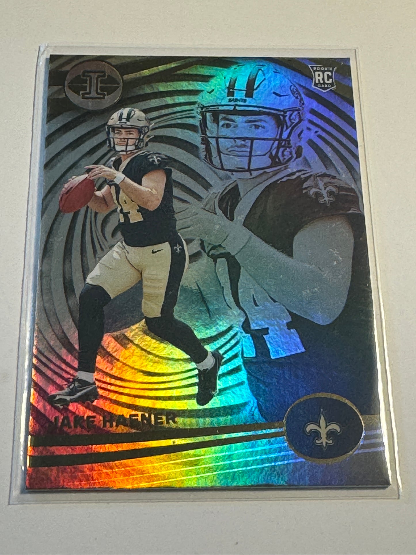 2023 PANINI | ILLUSIONS | Jake Haener No.80 | Saints | Holo Rookie Card