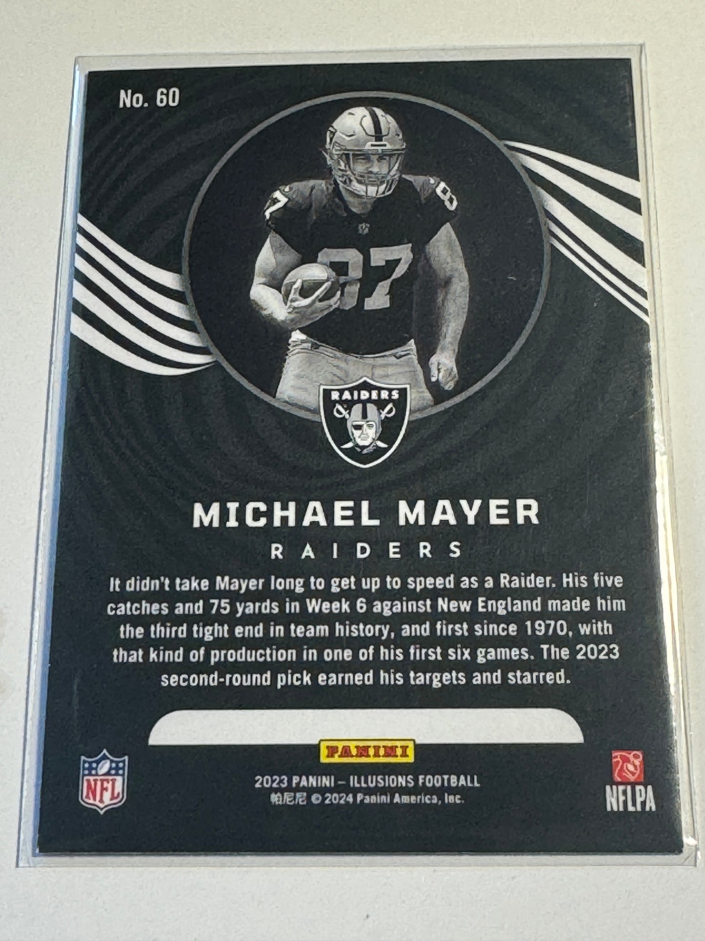 2023 PANINI | ILLUSIONS | Michael Mayer No.60 | Raiders | Rookie Card