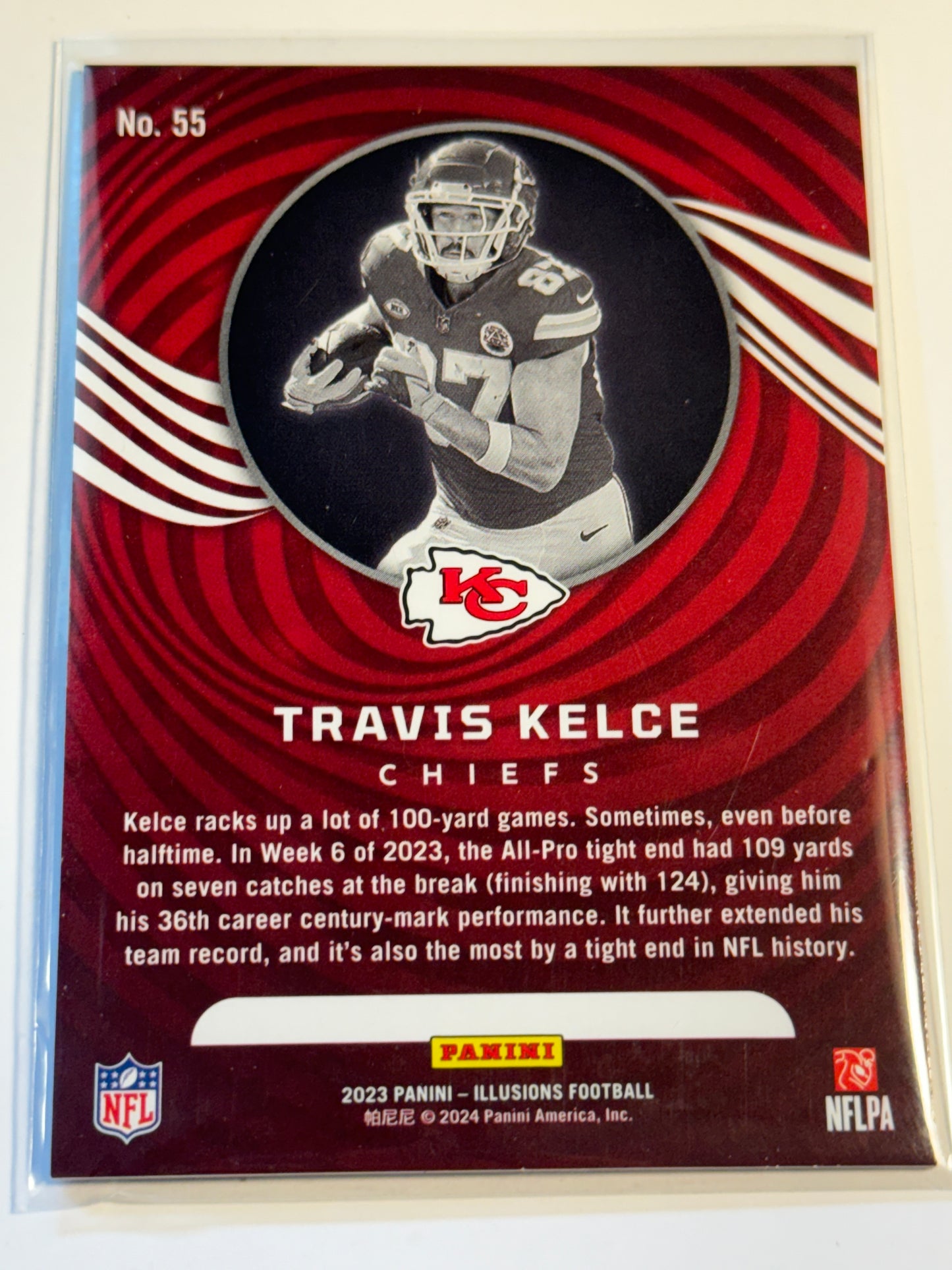 2023 PANINI | ILLUSIONS | Travis Kelce No.55 | Chiefs | Holo