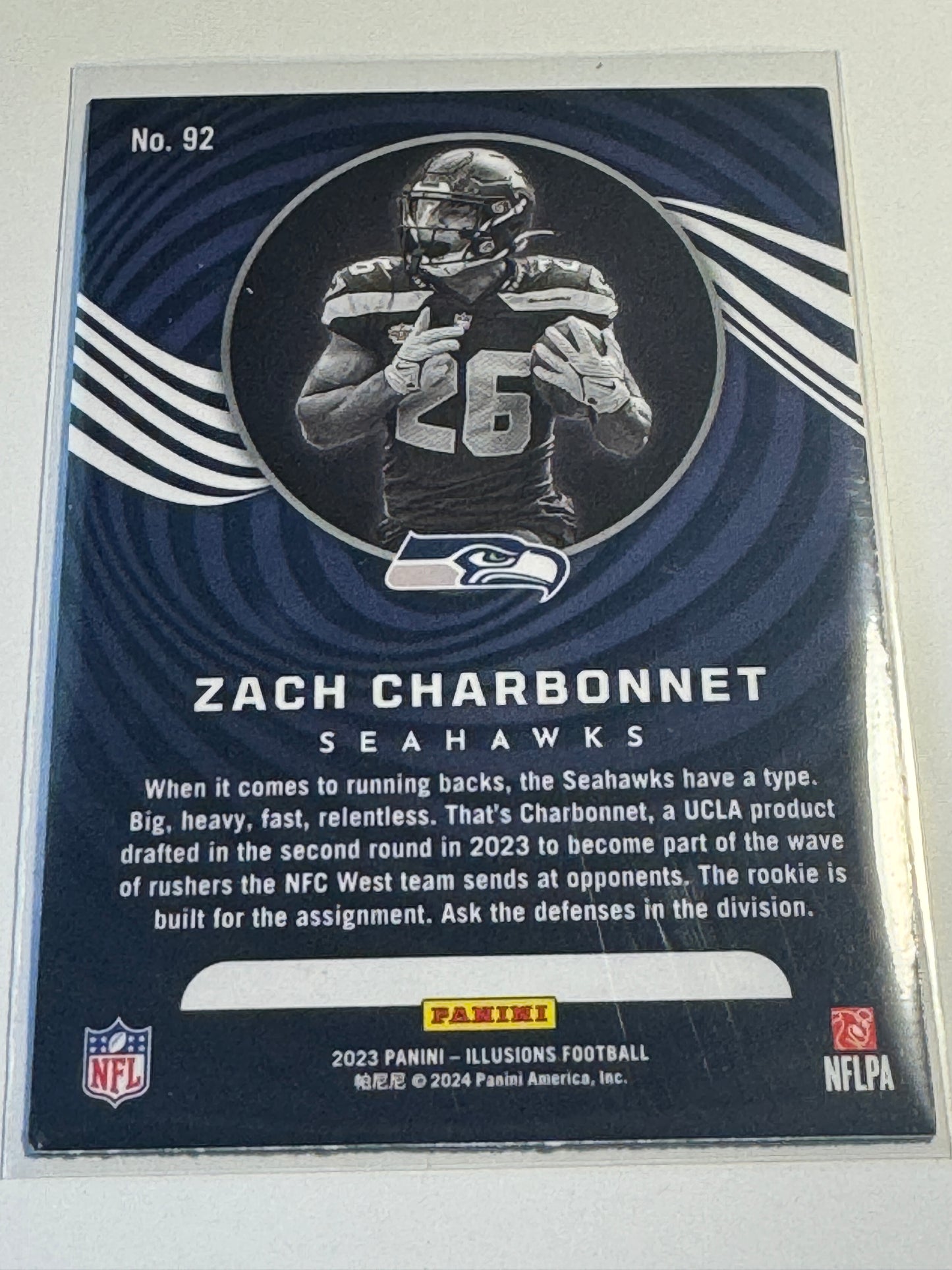 2023 PANINI | ILLUSIONS | Zach Charbonnet No.92 | Seahawks | Rookie Card