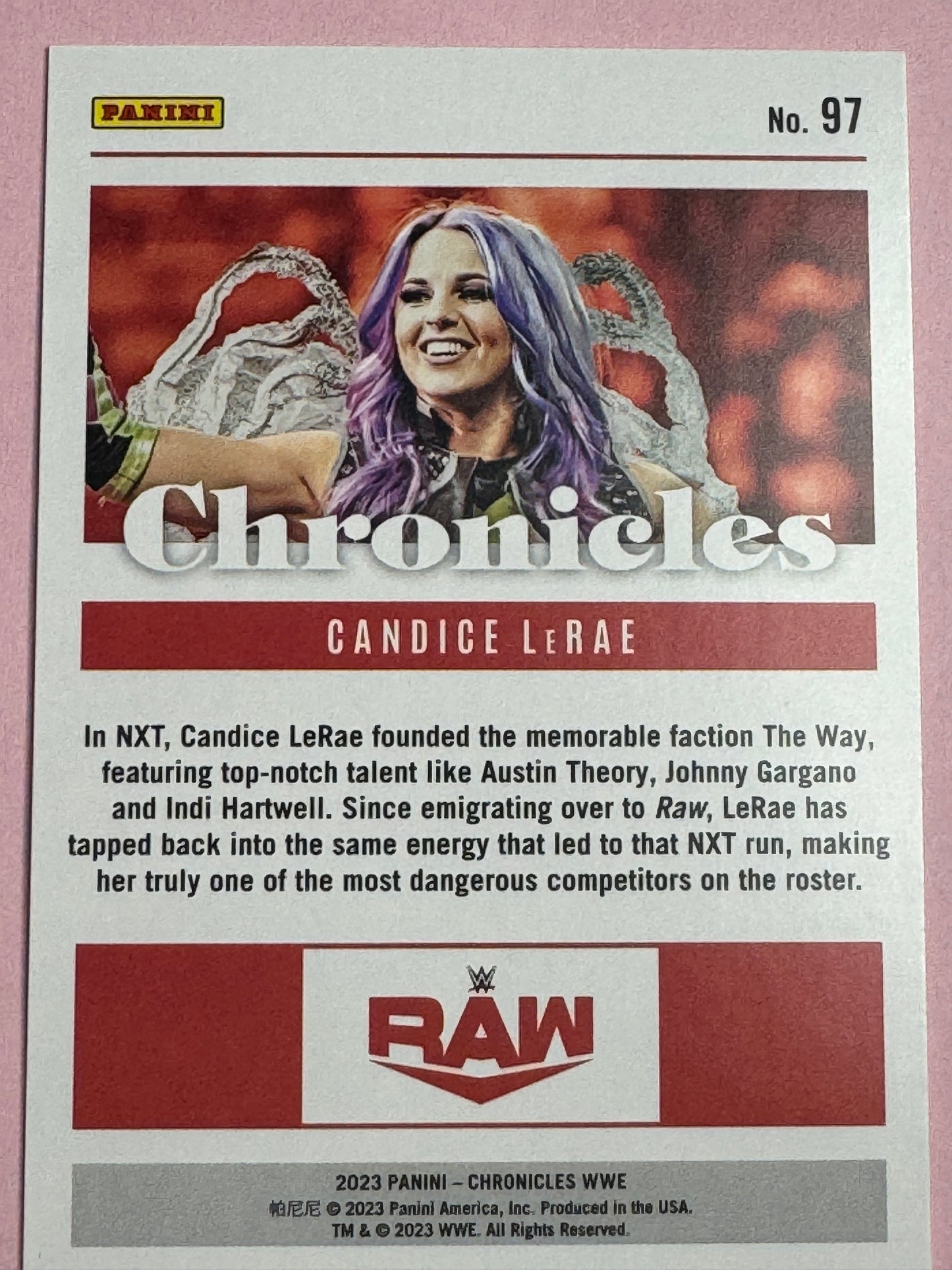 2023 Panini Chronicles WWE Candice LeRae #97 Bronze