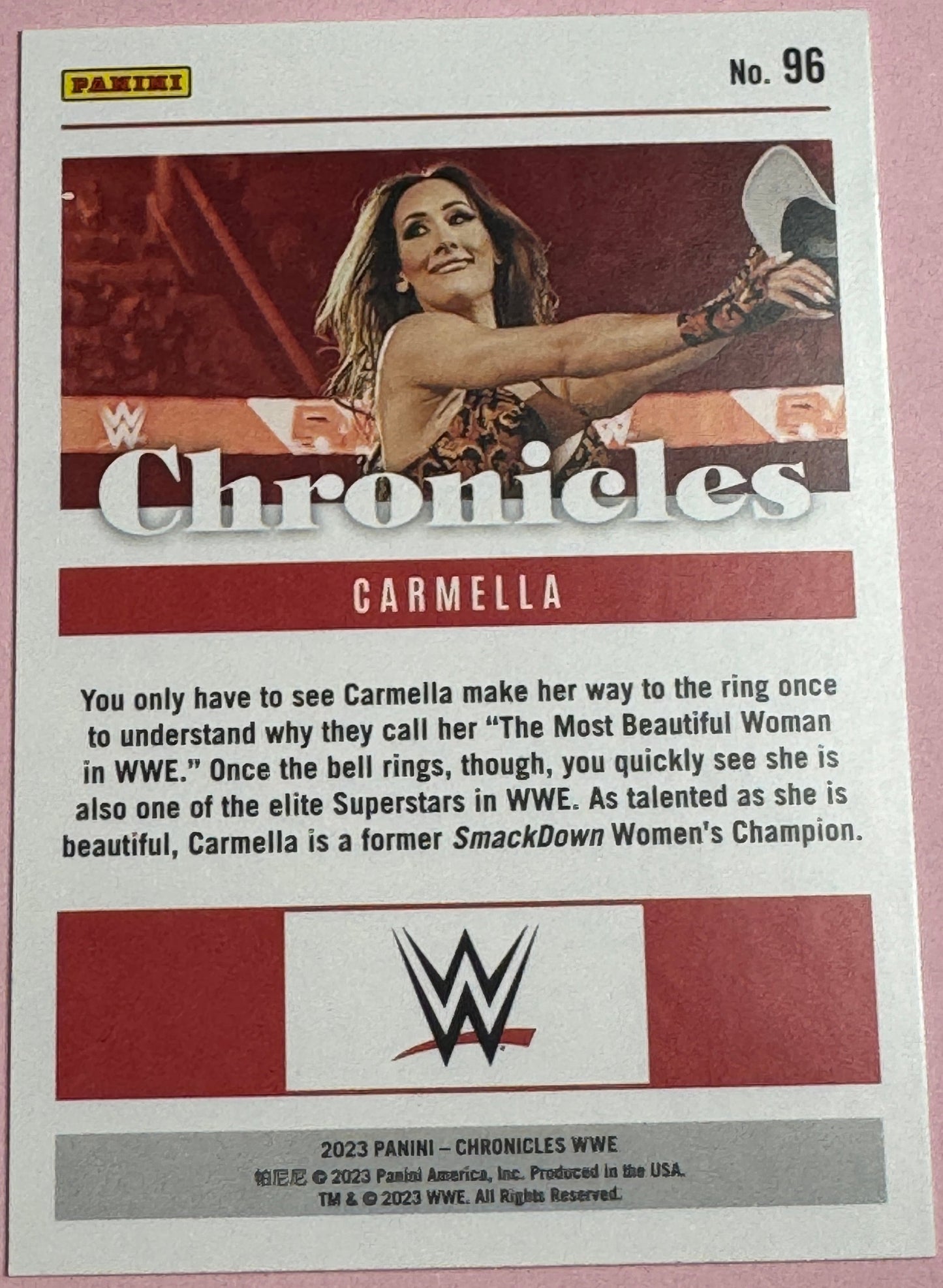 2023 Panini Chronicles WWE Carmella #96