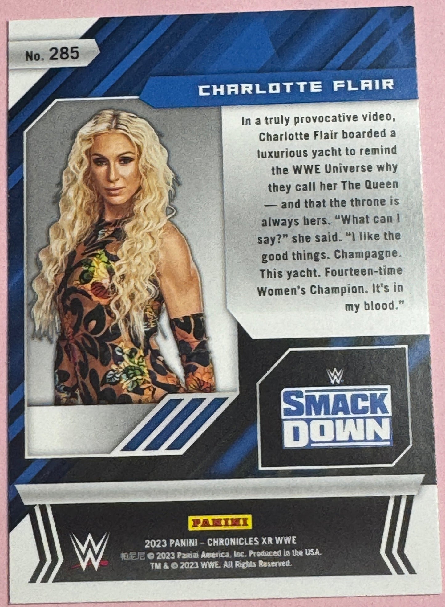 2023 Panini Chronicles WWE Charlotte Flair #285 XR Silver