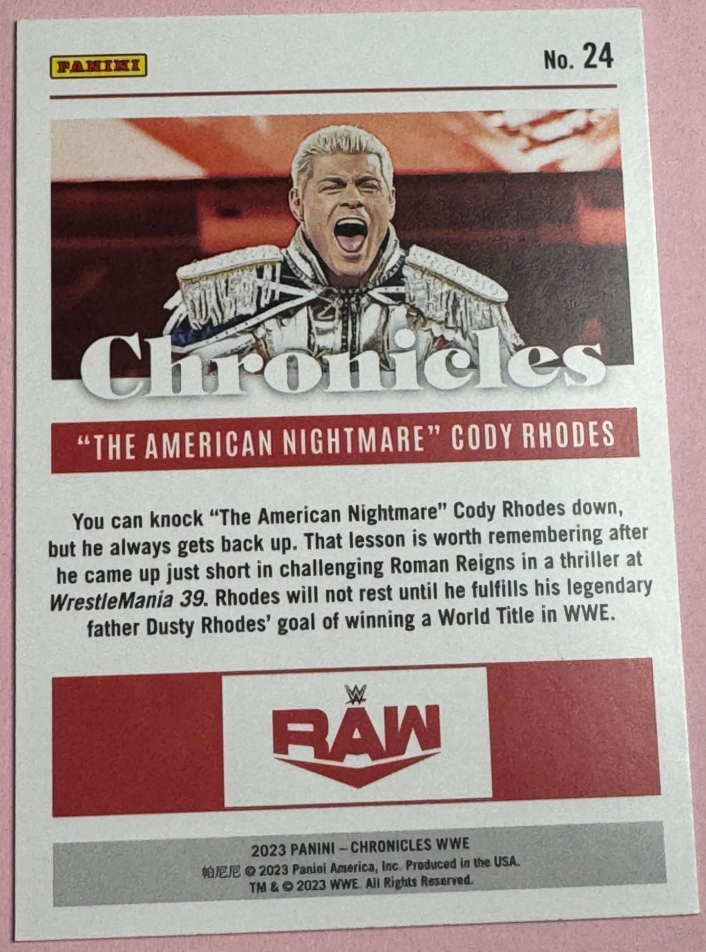 2023 Panini Chronicles WWE Cody Rhodes #24