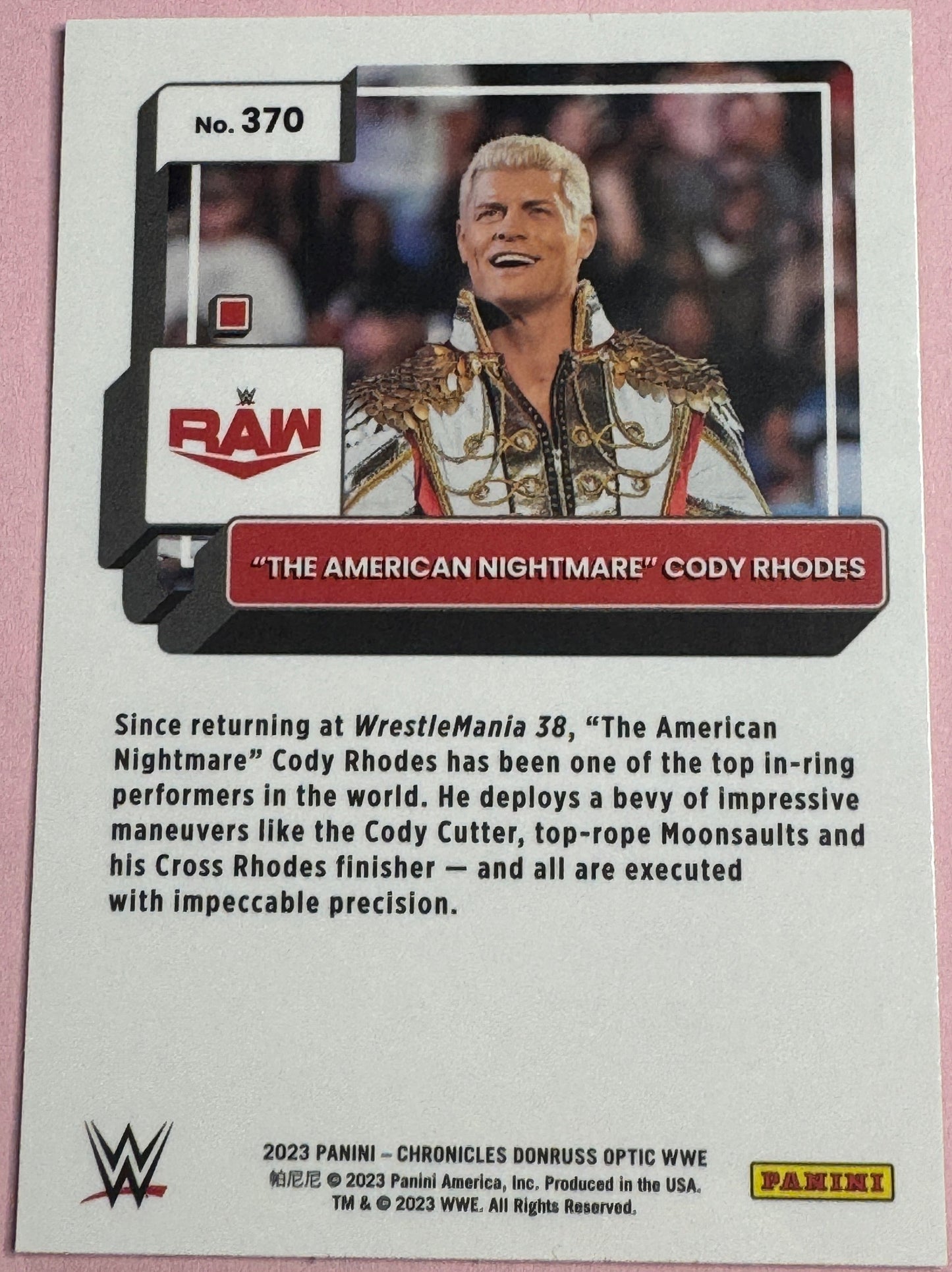 2023 Panini Chronicles WWE Cody Rhodes #370 Optic