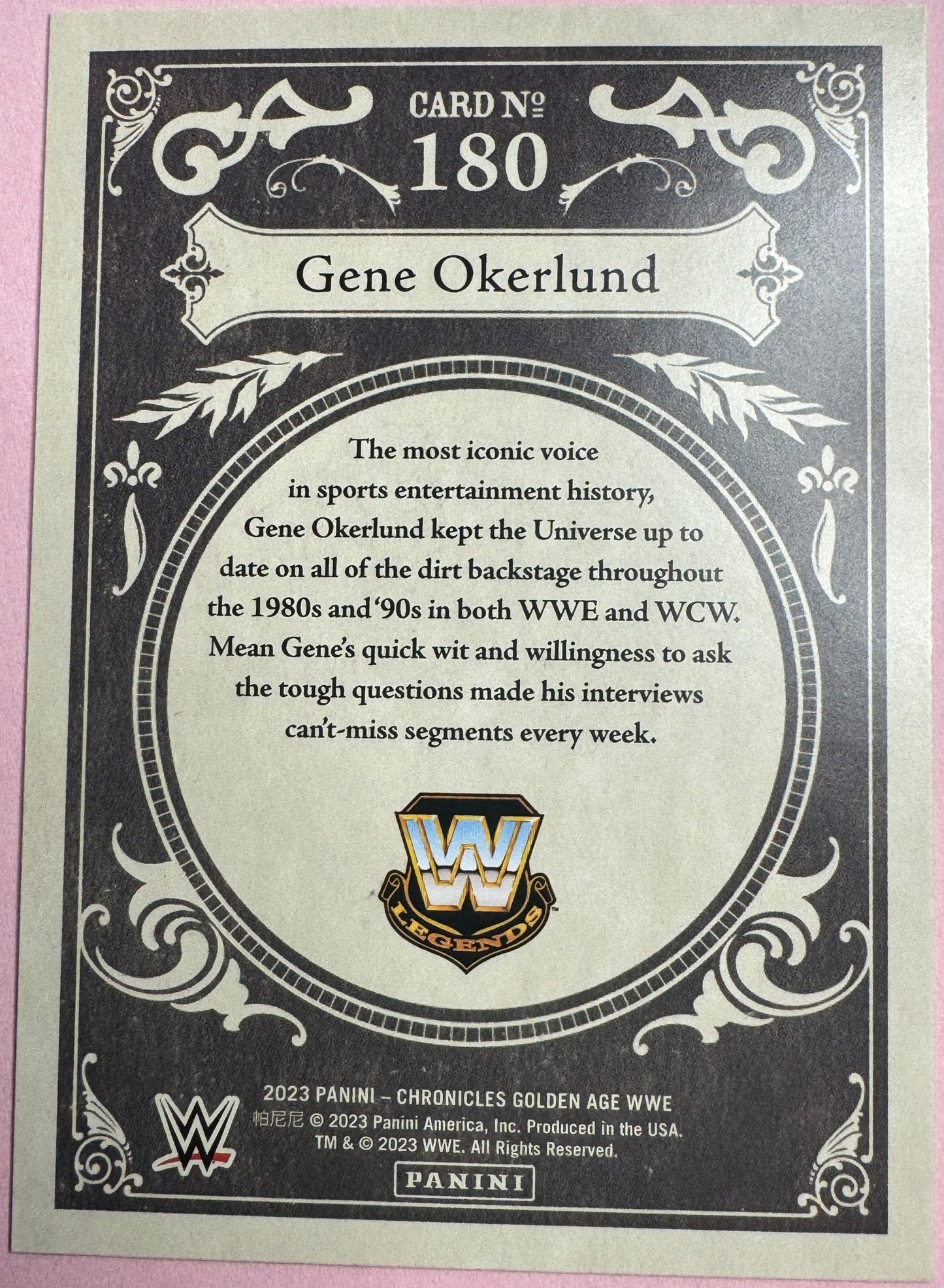 2023 Panini Chronicles WWE Gene Okerlund #180 Golden Age