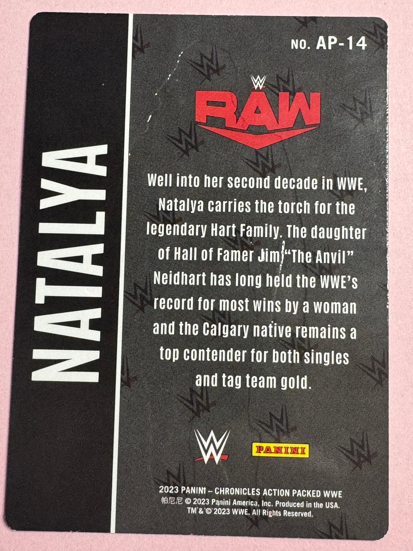 2023 Panini Chronicles WWE Natalya #AP-14 Action Packed