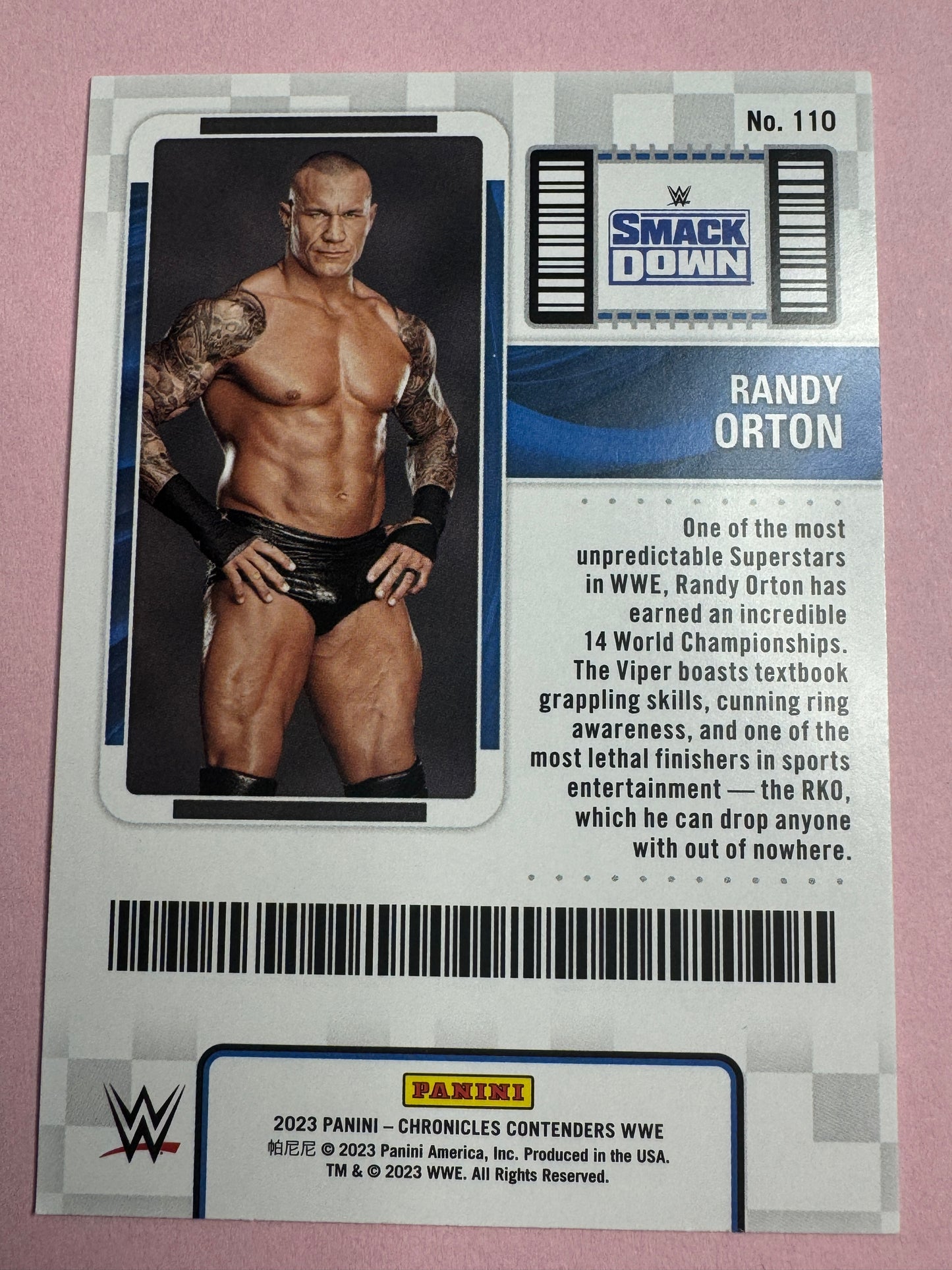 2023 Panini Chronicles WWE Randy Orton #110 Contenders Season Ticket