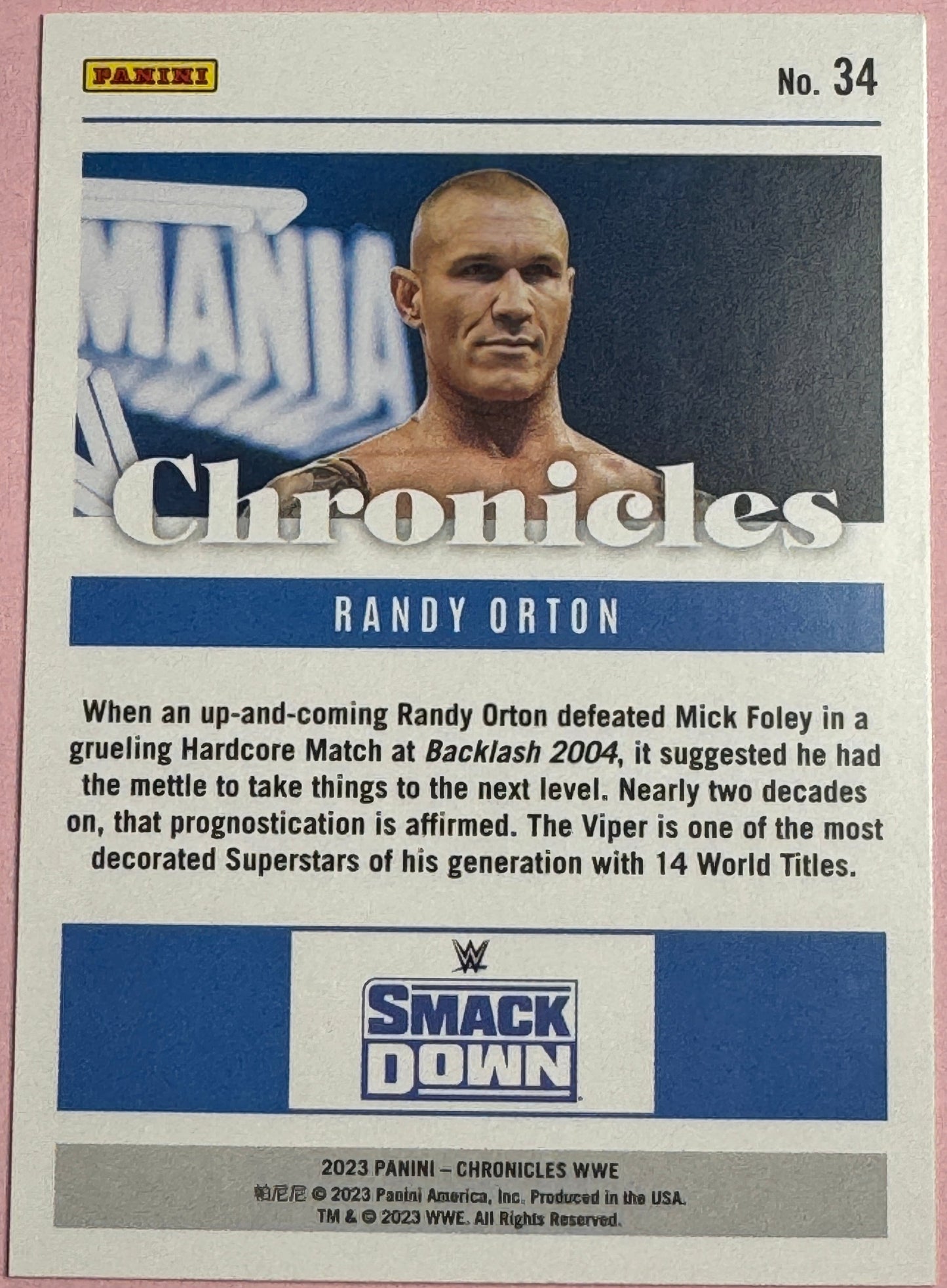 2023 Panini Chronicles WWE Randy Orton #34