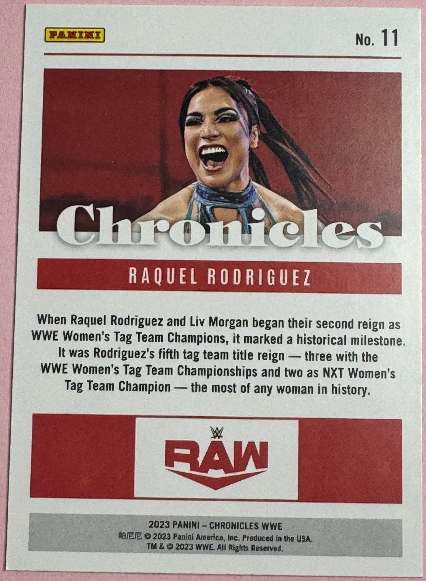 2023 Panini Chronicles WWE Raquel Rodriguez #11