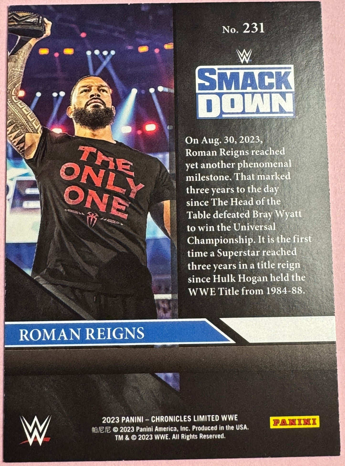 2023 Panini Chronicles WWE Roman Reigns #231 Limited