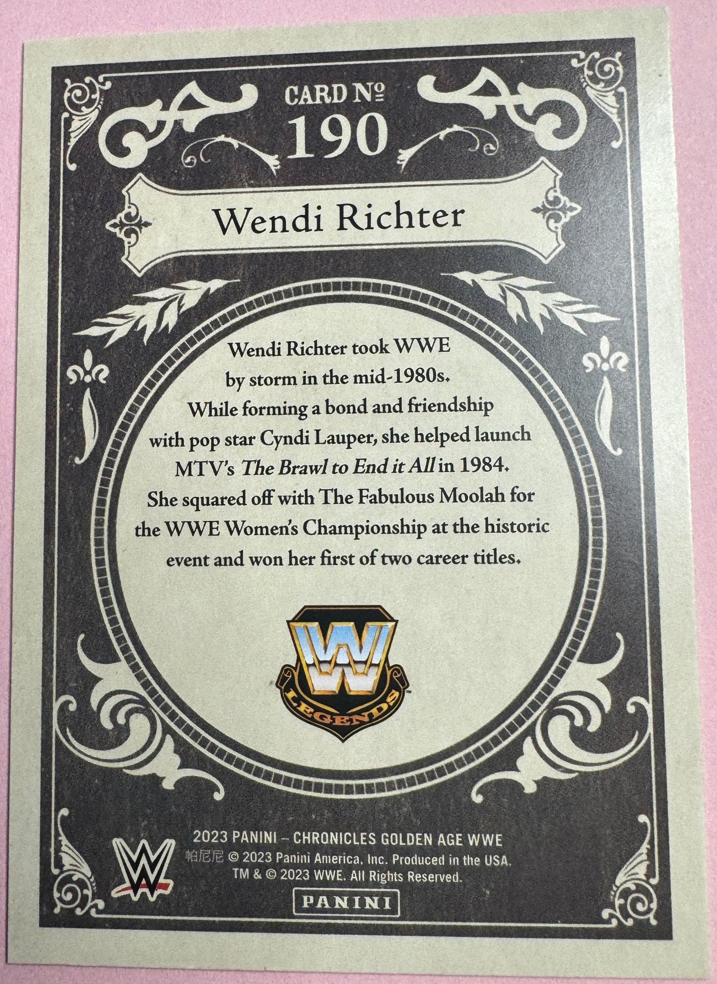 2023 Panini Chronicles WWE Wendi Richter #190 Golden Age