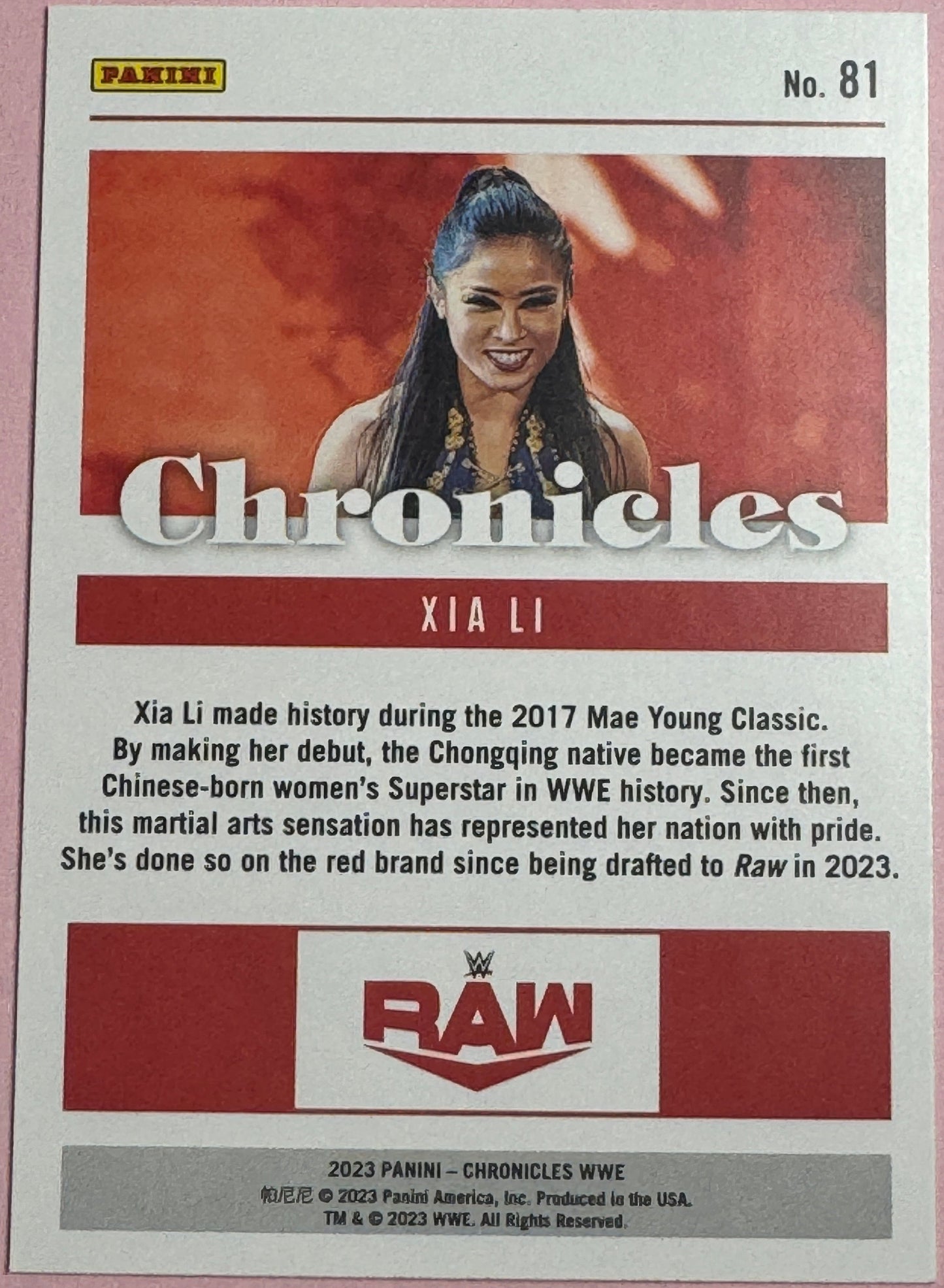 2023 Panini Chronicles WWE Xia Li #81