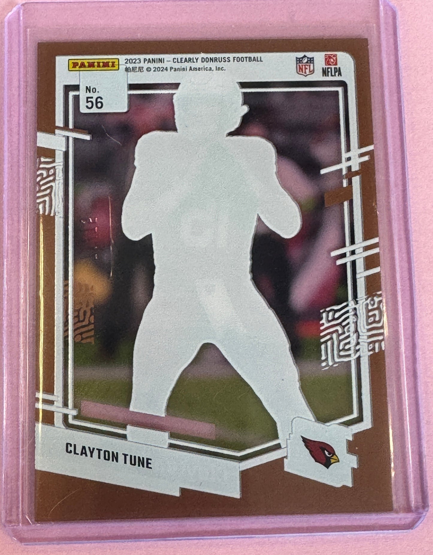 2023 Panini Clearly Donruss Football Clayton Tune #56 Cardinals RR Bronze 71/75