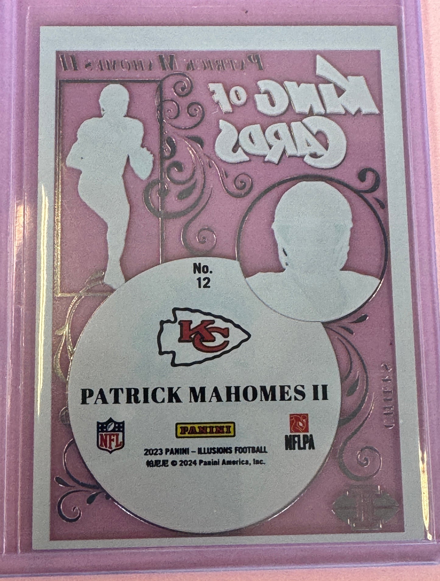 2023 Panini Clearly Donruss Football Patrick Mahomes II #12 Chiefs King of Cards