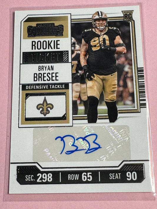 23' Panini Contenders | Bryan Bresee No.220 | Saints Rookie Ticket | Auto