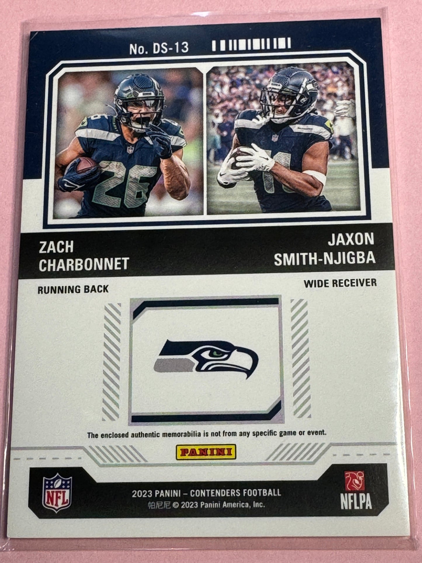 23' Panini Contenders | Charbonnet/Smith-Njigba No.DS-13 | Seahawks Rookie Patch