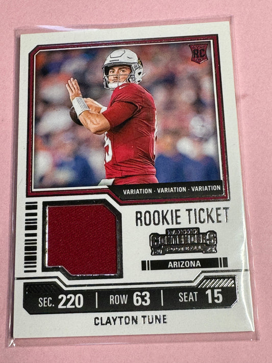 23' Panini Contenders | Clayton Tune No.TS6V | Cardinals RC Ticket Var. patch