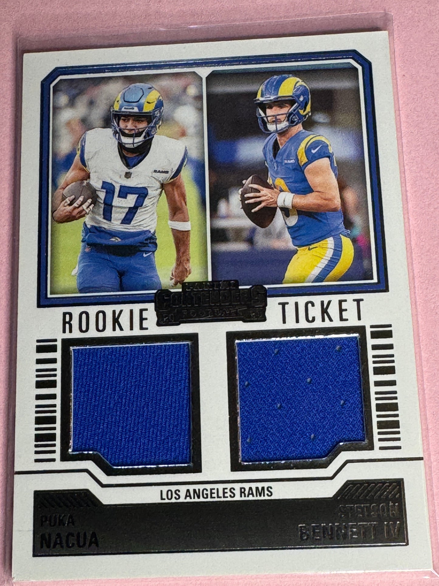 23' Panini Contenders Football | Nacua/Bennett No.DS-11 | Rams RC Ticket Patch