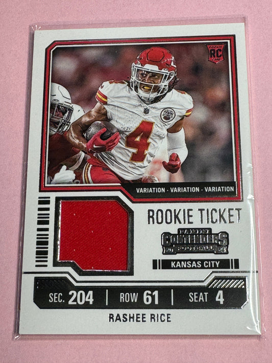 23' Panini Contenders | Rashee Rice No.TS-28v | Chiefs RC Ticket Variation Patch