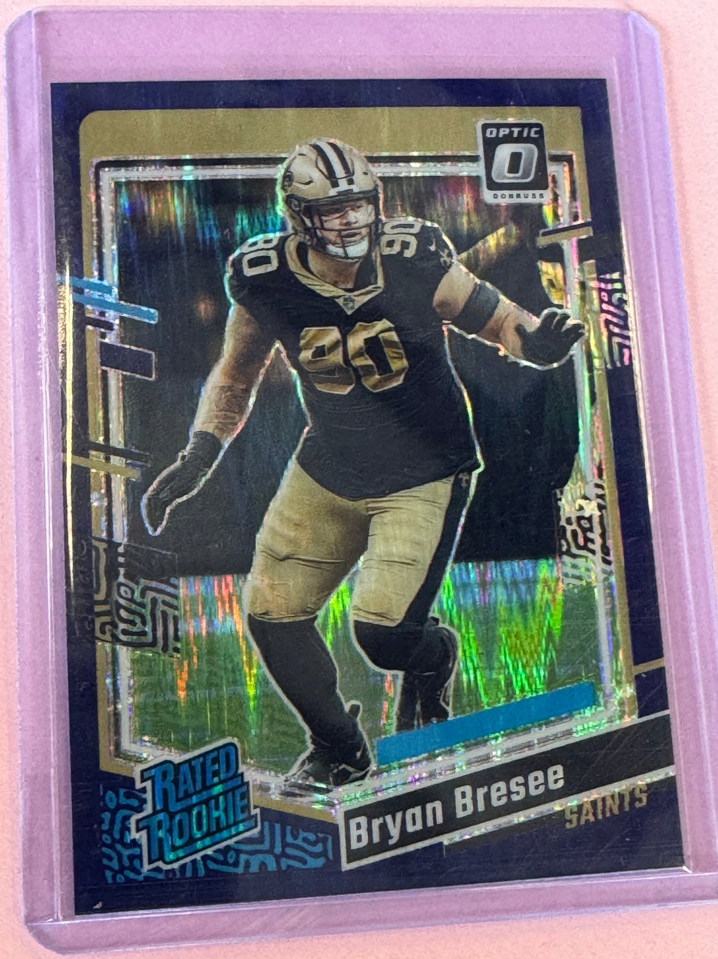 2023 Panini Donruss Optic Football Bryan Bresee #276 Rated Rookie Purple Shock