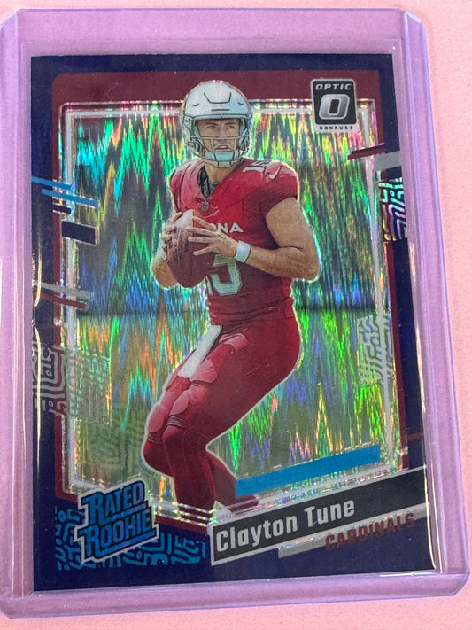 2023 Panini Donruss Optic Football Clayton Tune #202 Cardinals Rated Rookie