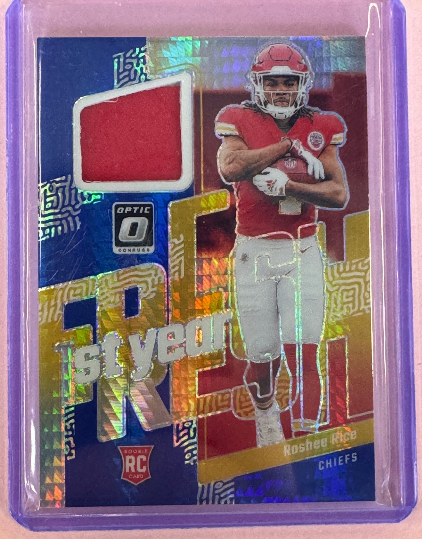 2023 Panini Donruss Optic Football Rashee Rice #FYF-RR Chiefs RC Patch