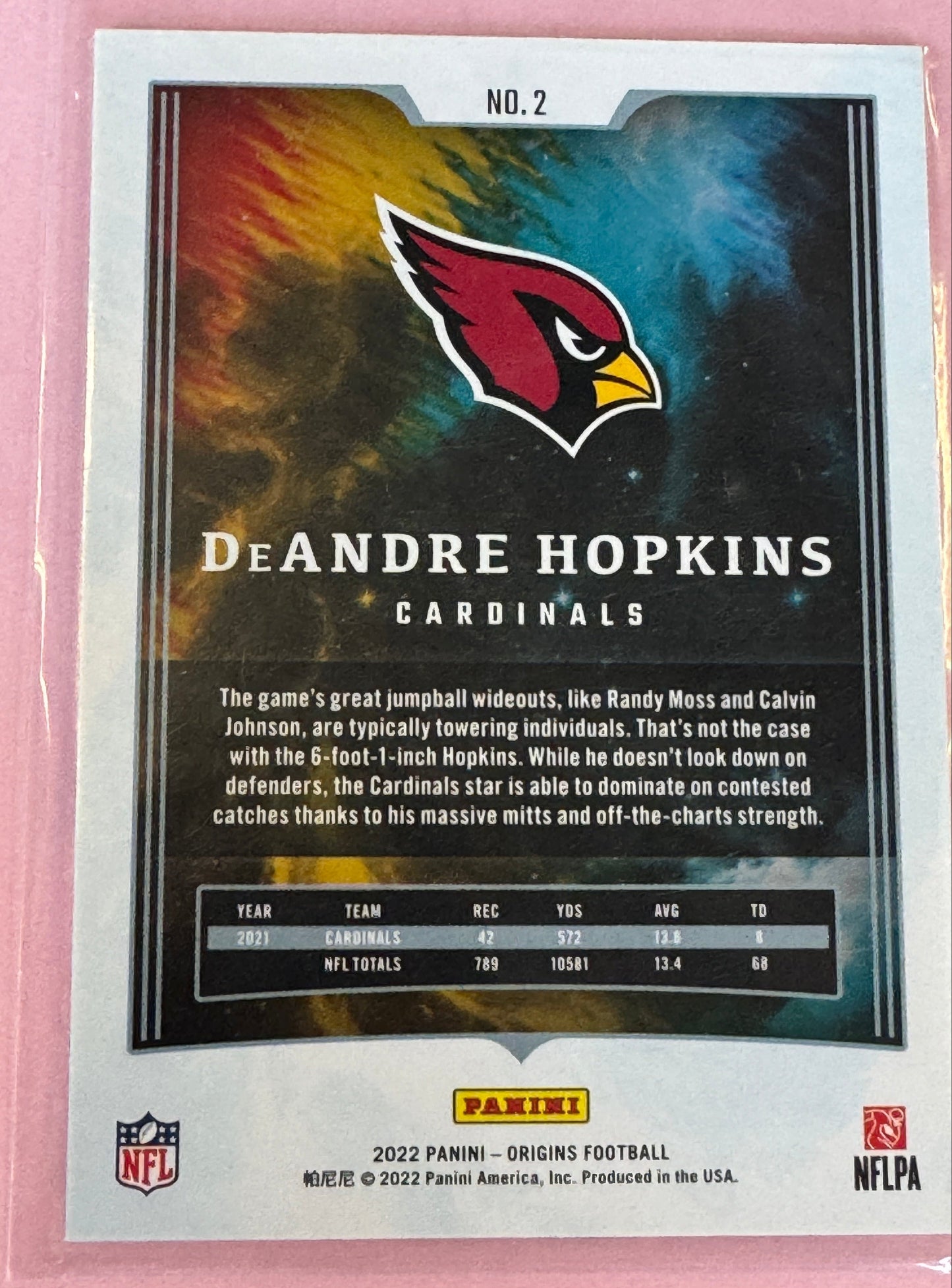 2023 Panini Origins Deandre Hopkins #2 Cardinals