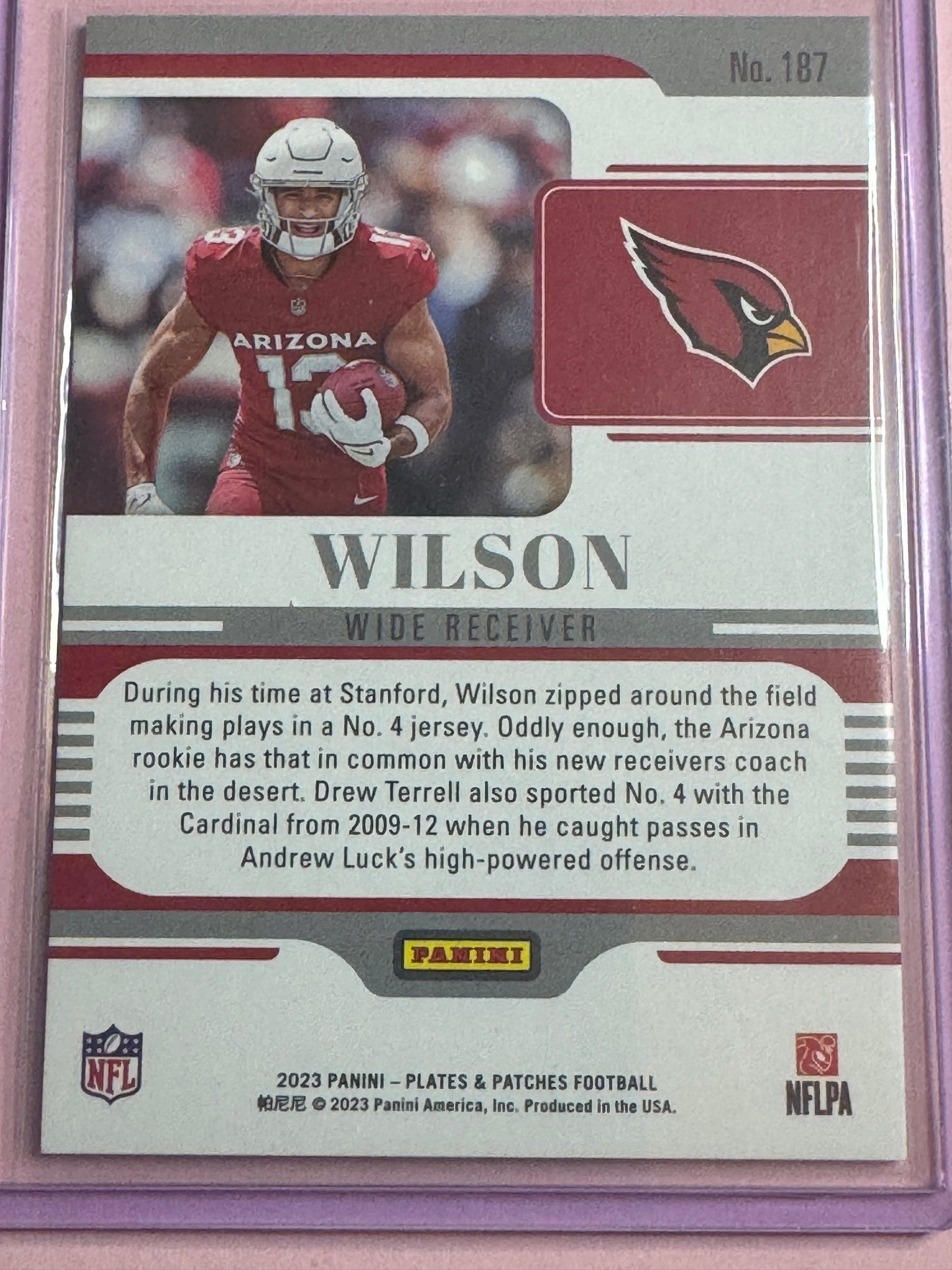 2023 Panini Plates & Patches Michael Wilson #187 Cardinals RC