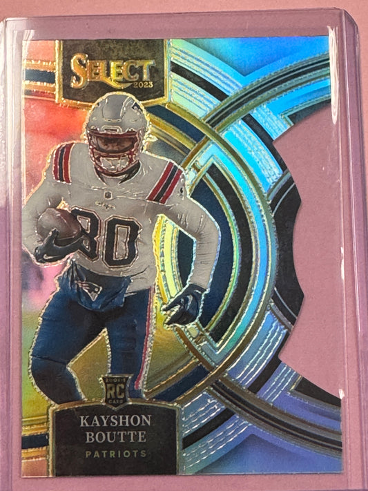 2023 Panini Prizm Select Kayshon Boutte #116 Patriots RC Die-Cut Silver Premier