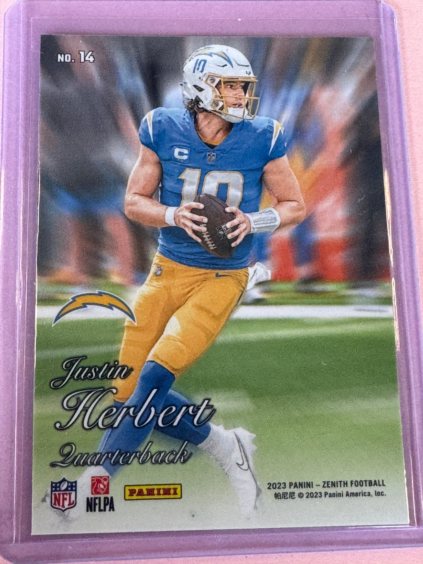 2023 Panini Zenith Football Justin Herbert #14 Chargers Pacific Silver