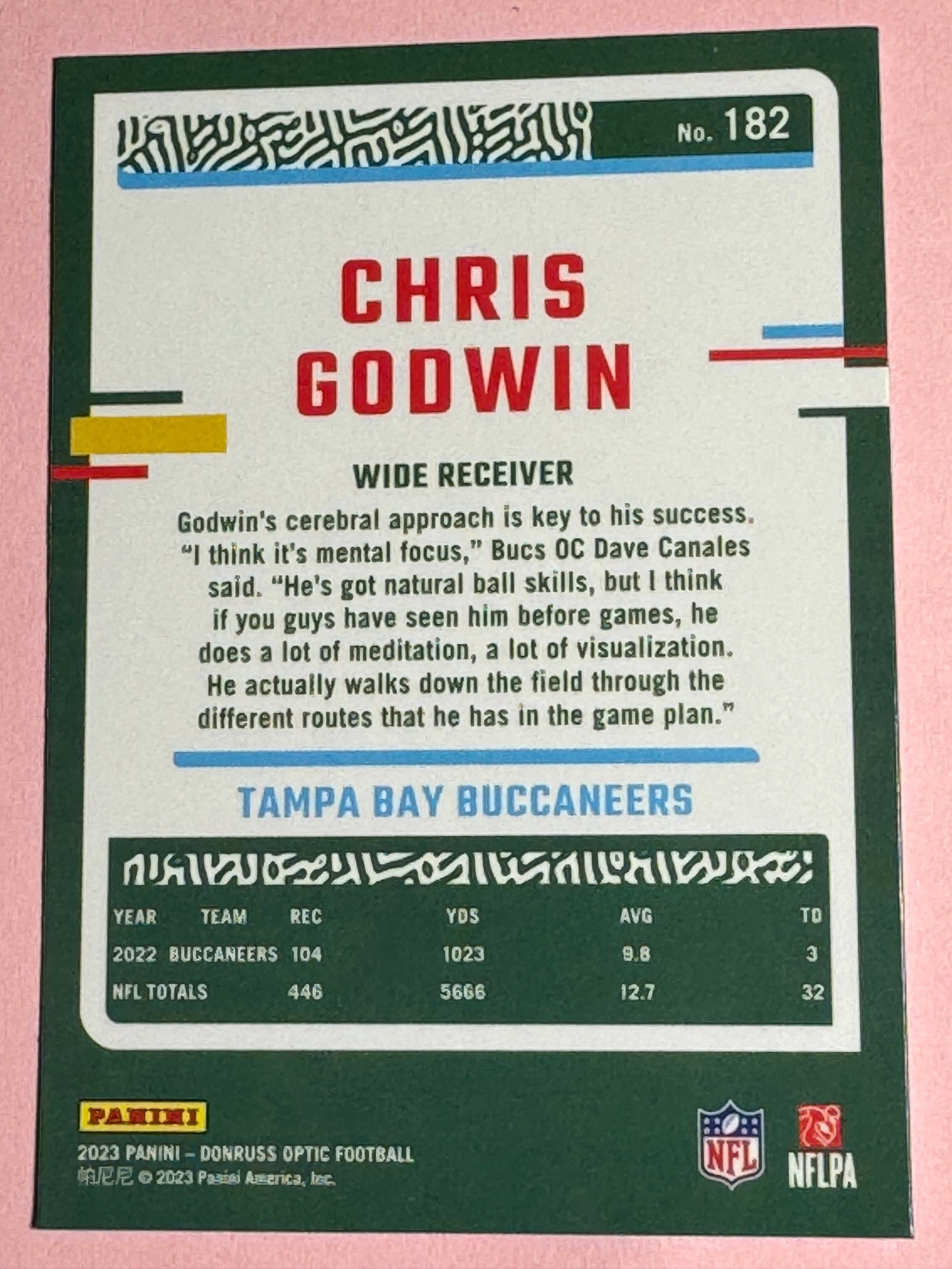 2023 Panini | Donruss Optic Football | Chris Godwin #182 | Buccaneers