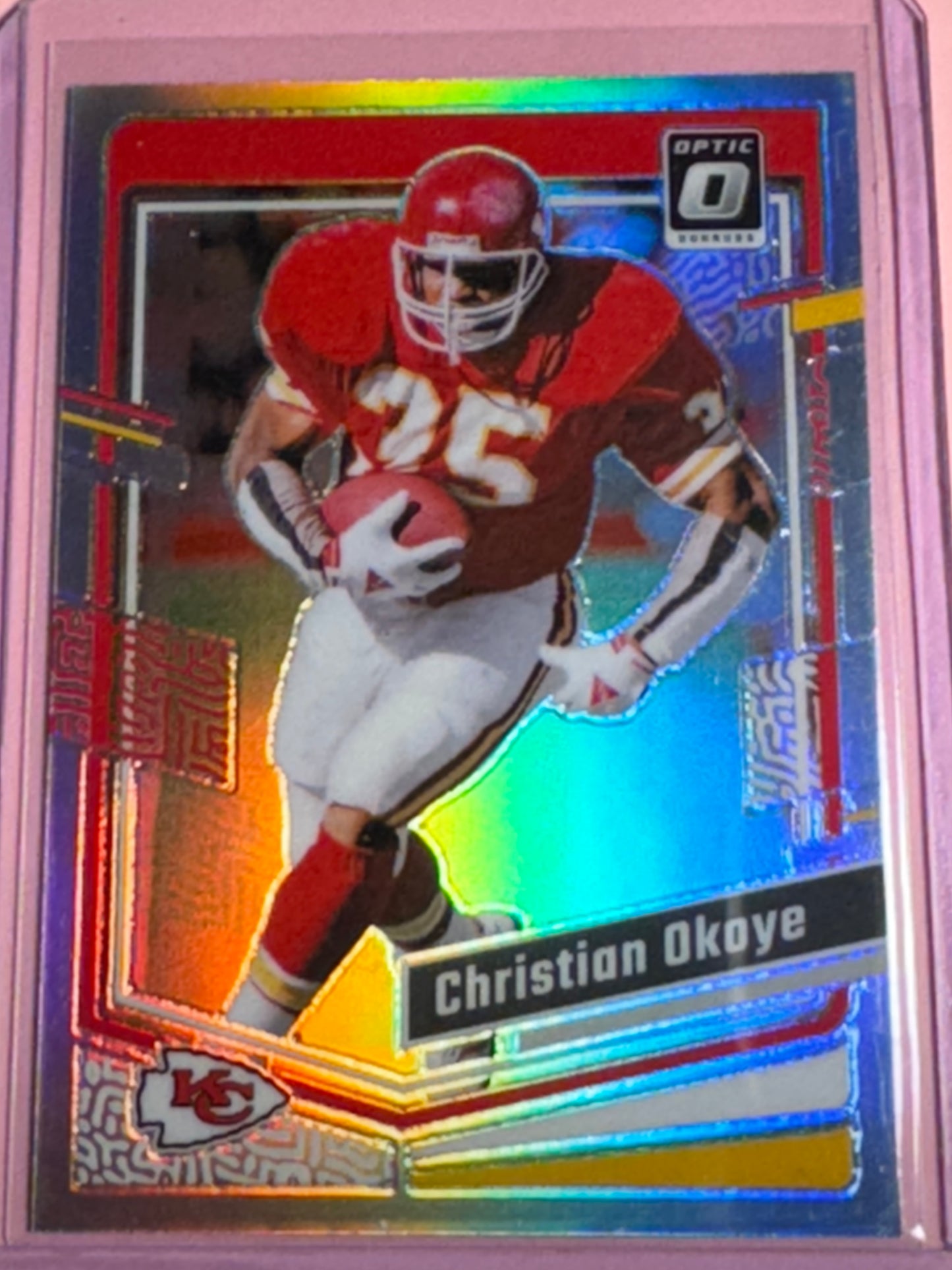 23 Panini | Donruss Optic Football | Christian Okoye #89 | Chiefs | Silver Holo