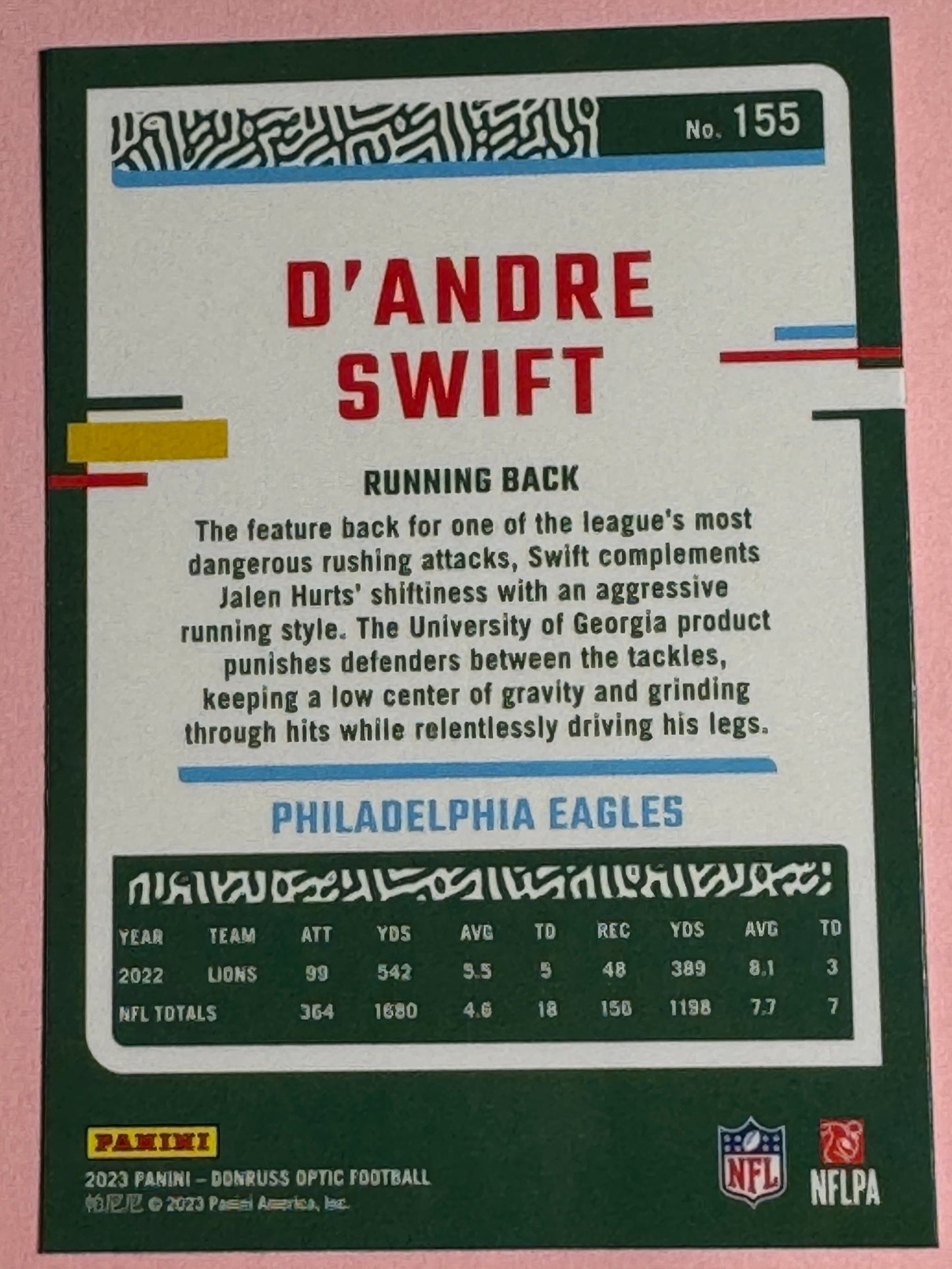 2023 Panini | Donruss Optic Football | D'Andre Swift #155 | Eagles