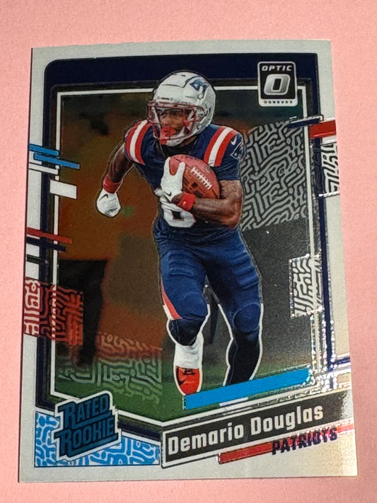 23 Panini | Donruss Optic Fb | Demario Douglas #300 | Patriots | Rated Rookie