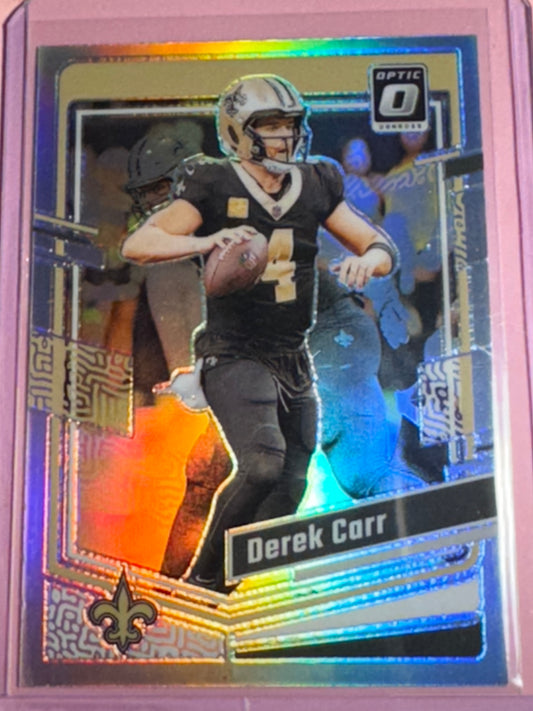 2023 Panini | Donruss Optic Football | Derek Carr #134 | Saints | Silver Holo