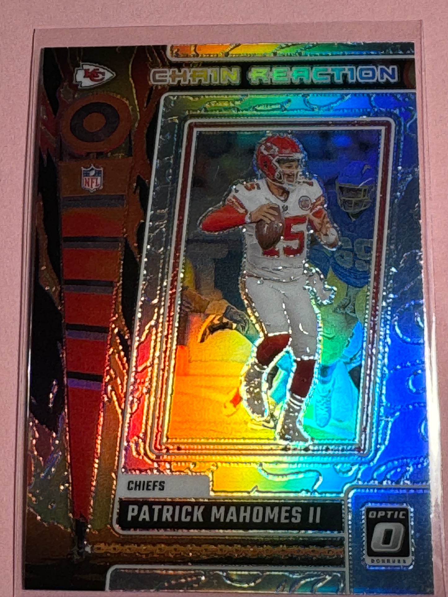 2023 Panini | Donruss Optic Football | Patrick Mahomes II #CR-PM | Chiefs | Holo Chain Reaction