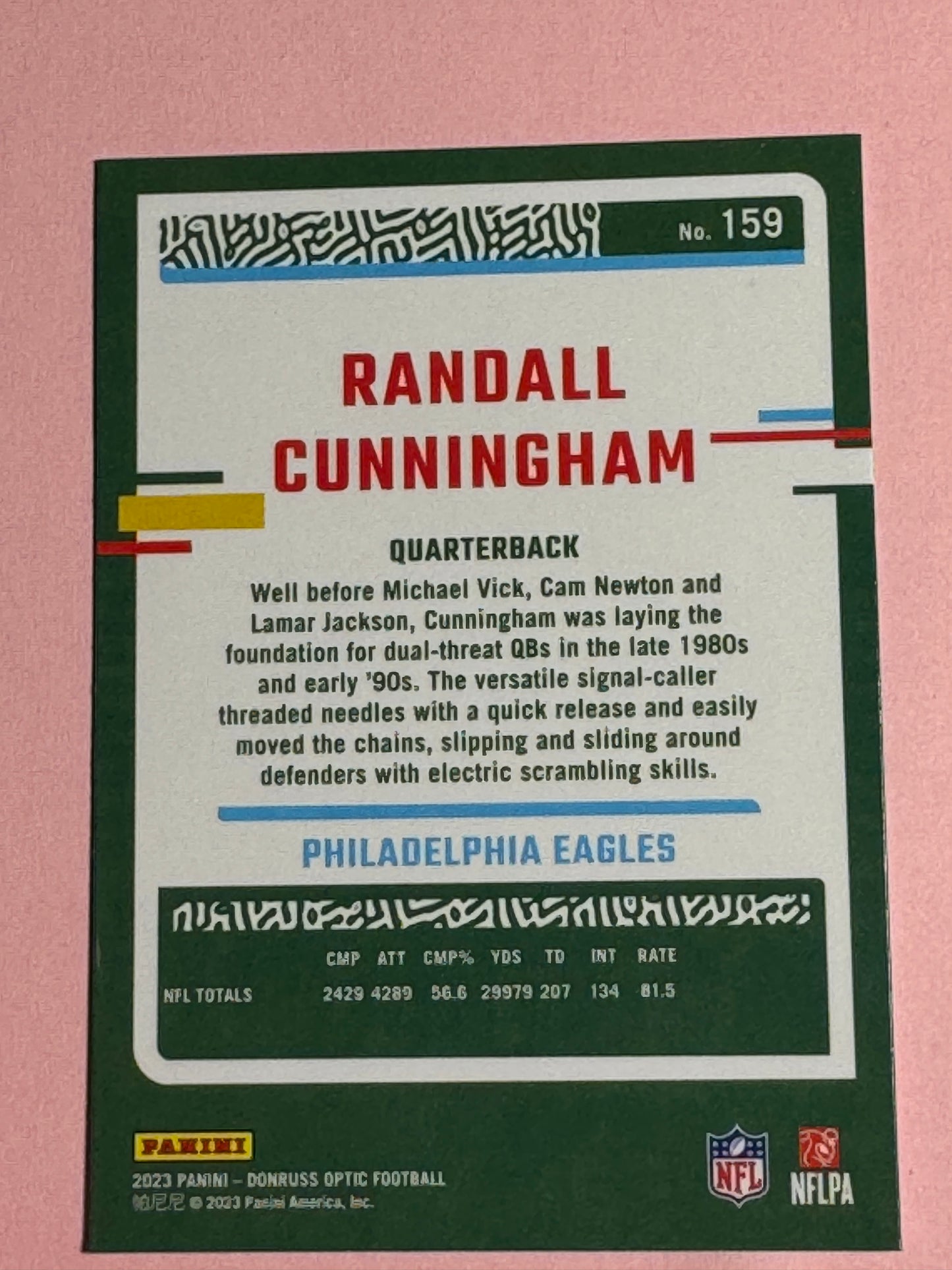 2023 Panini | Donruss Optic Football | Randall Cunningham #159 | Eagles