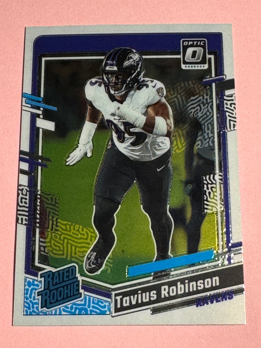 2023 Panini | Donruss Optic Fb | Tavius Robinson #208 | Ravens | Rated Rookie