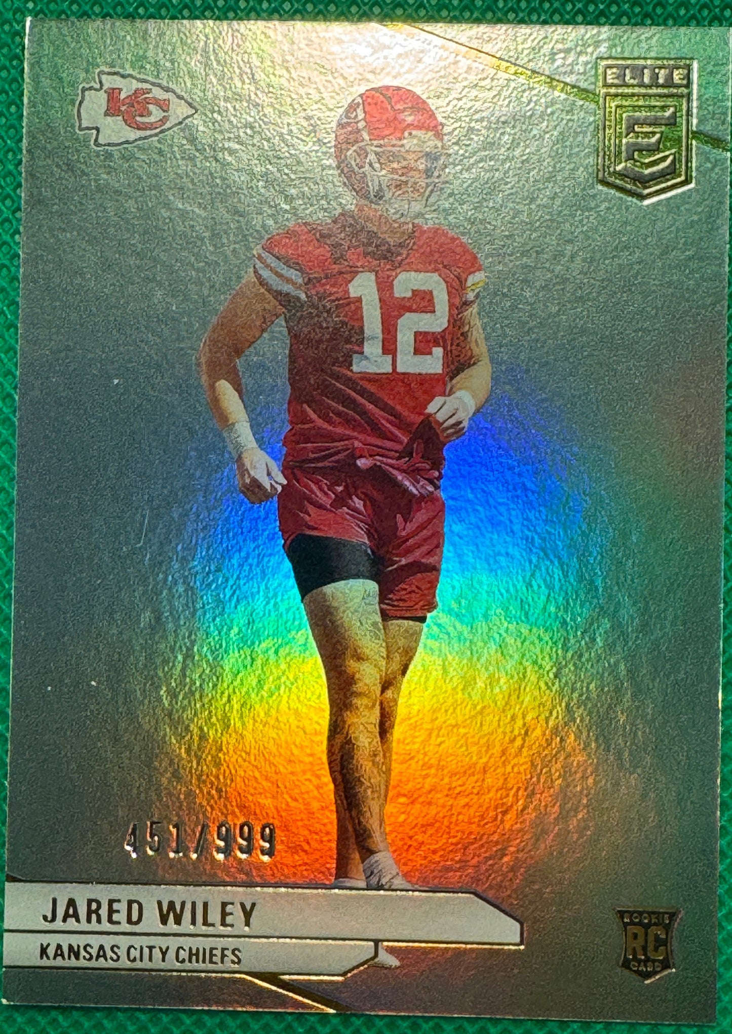 2024 Donruss Elite Football Jared Wiley #152 Chiefs Silver RC 451/999