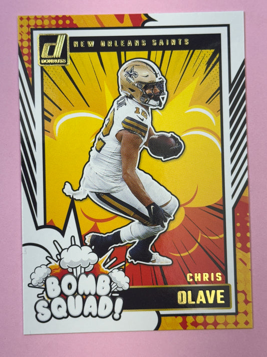 2024 Panini Donruss Football Chris Olave #30 Saints Bomb Squad