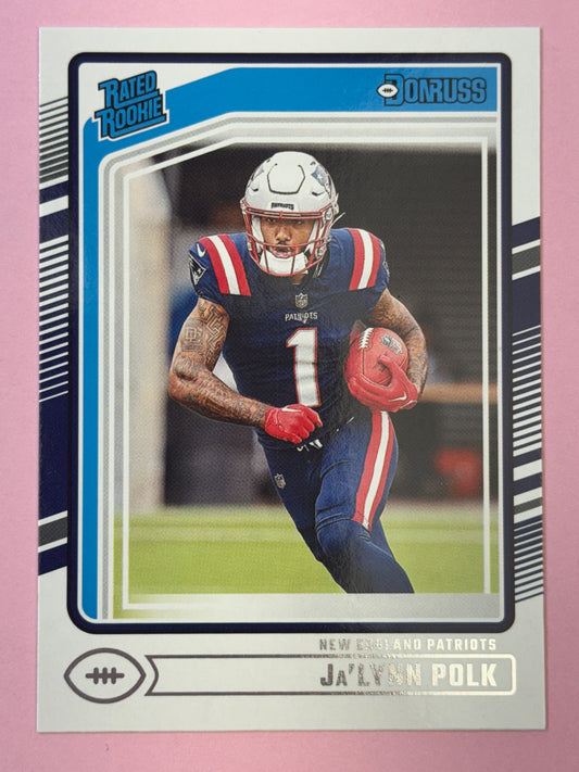 2024 Panini Donruss Football Ja'Lynn Polk #373 Patriots Rated Rookie