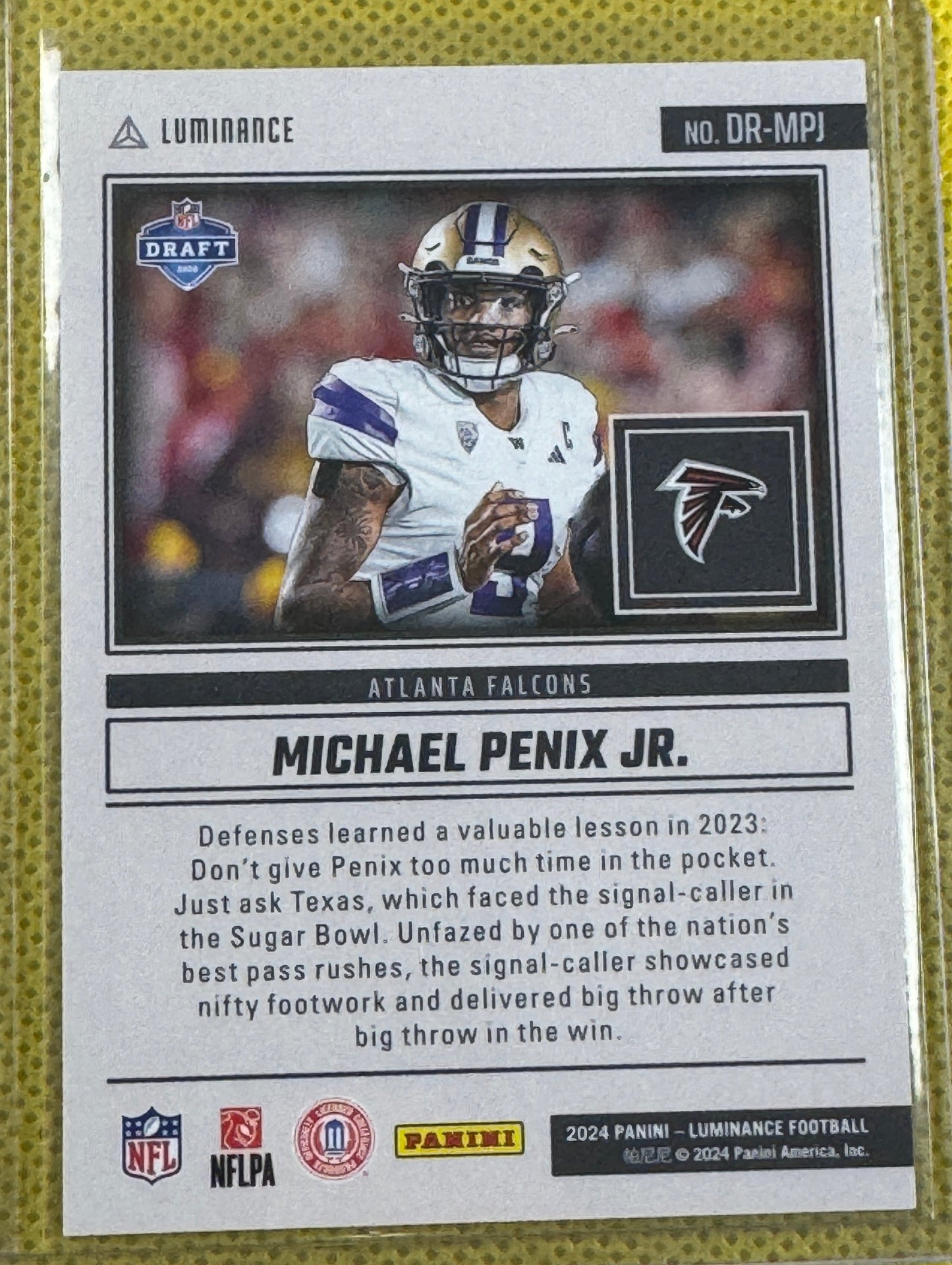 2024 Panini Luminance Football Michael Penix Jr #DR-MPJ Falcons Dynamic Rookies