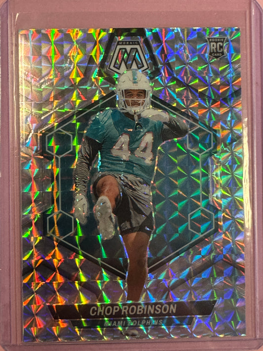 2024 Panini Mosaic Chop Robinson #321 Dolphins RC Silver Mosaic